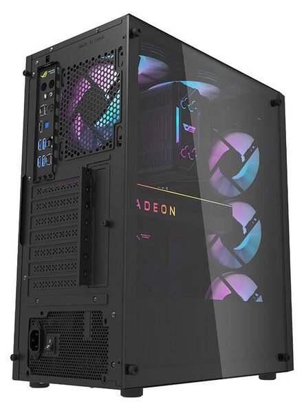 Počítačová skříň Darkflash DK351 + 4 ventilátory (černá)
