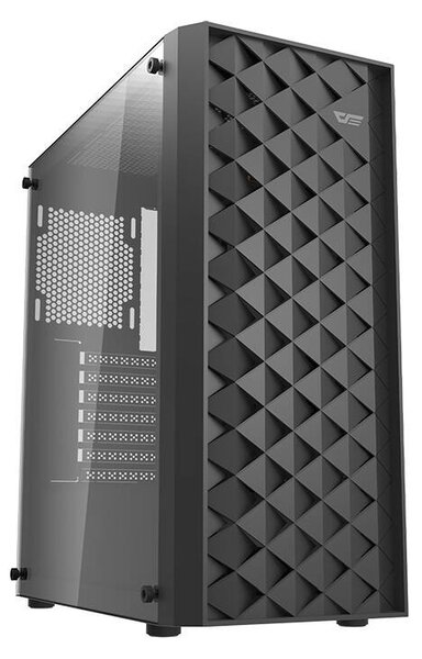 Počítačová skříň Darkflash DK351 + 4 ventilátory (černá)