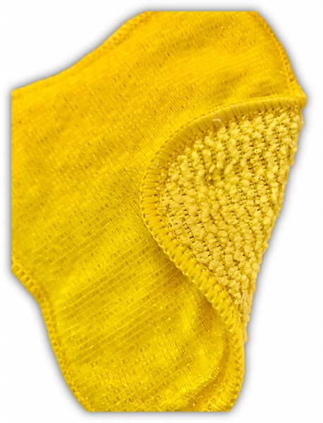 HITEKO (Smart microfiber system) Houbička na mytí nádobí, květ, žlutá, 2 strany mikrovlákno+drsná