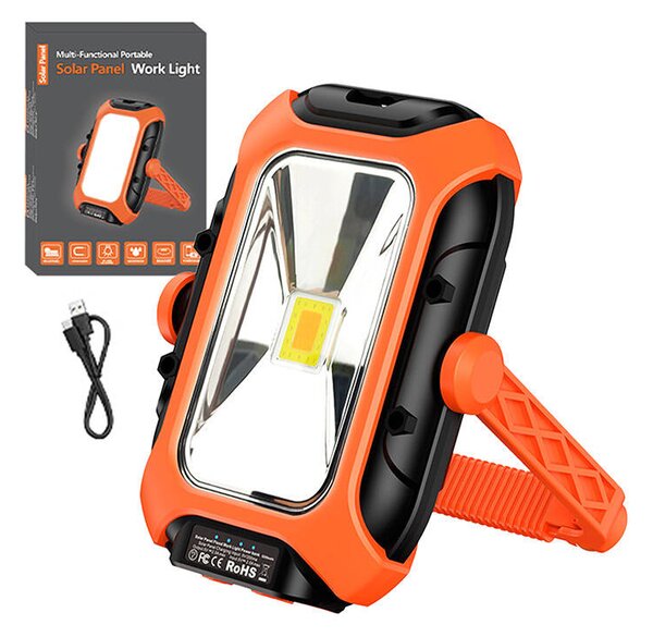 Pracovní lampa se solárním panelem Superfire GM05 - 500 lm, powerbanka