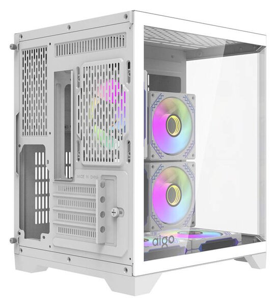 DarkFlash Počítačová skříň Darflash FT350 + 5 ventilátorů aRGB (bílá)