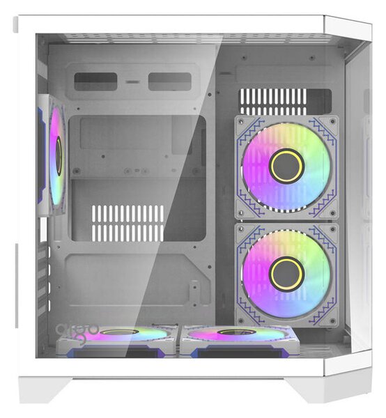 DarkFlash Počítačová skříň Darflash FT350 + 5 ventilátorů aRGB (bílá)
