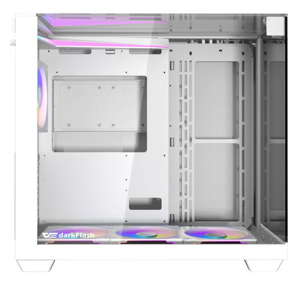 Počítačová skříň Darkflash TH285 se 4 ventilátory (bílá)