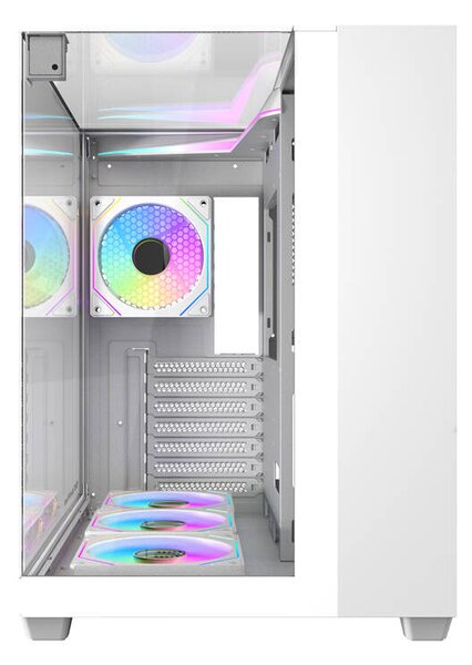 Počítačová skříň Darkflash TH285 se 4 ventilátory (bílá)