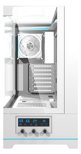 Počítačová skříň Darkflash DY450 PRO s ventilátorem (bílá)