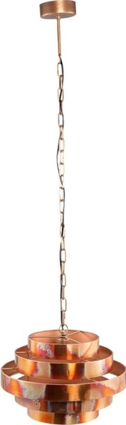PTMD - Lustr na řetězu ZANTH 1xE27/40W/230V pr. 42 cm měděná