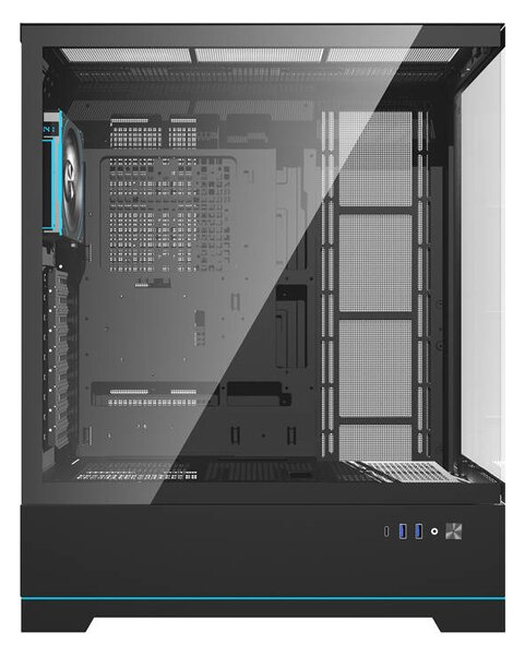 Počítačová skříň Darkflash DY451L PRO s ventilátorem (černá)