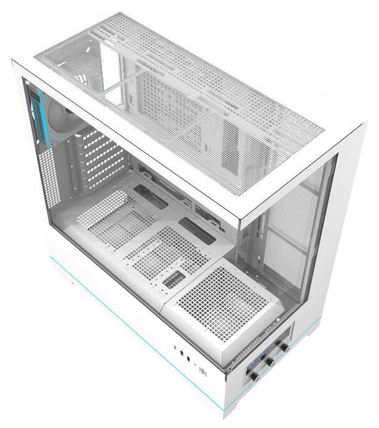 Počítačová skříň Darkflash DY451 PRO s ventilátorem (bílá)