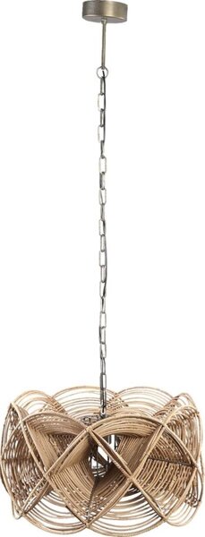 PTMD - Lustr na řetězu YENA 1xE27/40W/230V pr. 57 cm ratan