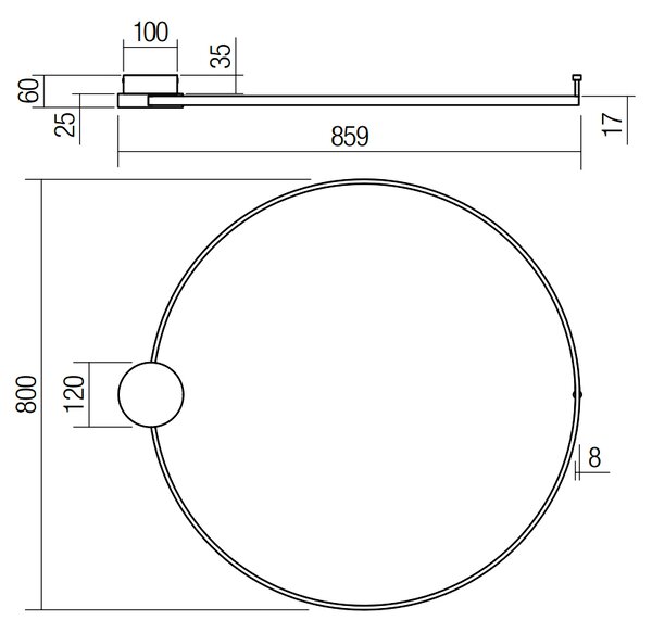 Moderní LED stropní svítidlo ATOM 01-3104/LED 23W/3000K