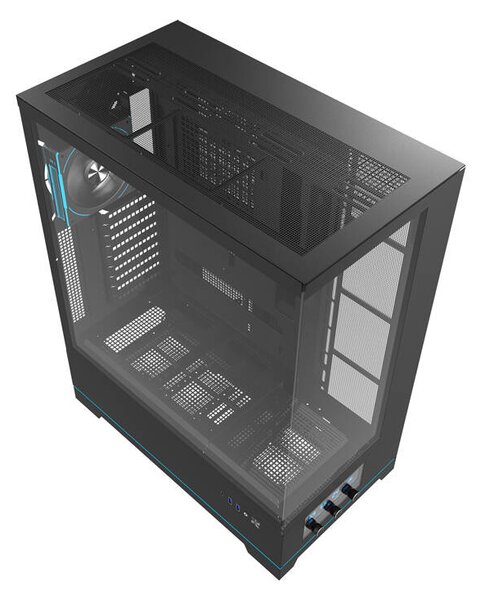 Počítačová skříň Darkflash DY451L PRO s ventilátorem (černá)