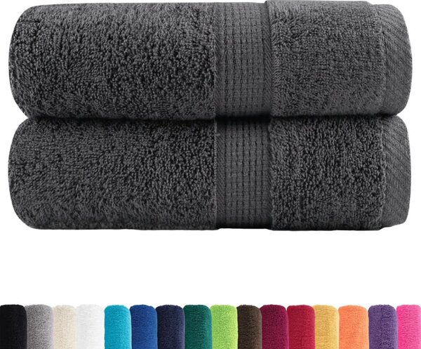 Prémiové ručníky pro hosty SOLUND 2 ks antracitové 30x50 cm 600 g/m² 137152