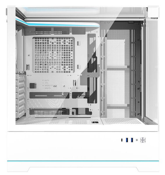 Počítačová skříň Darkflash DY450 bez ventilátorů (bílá)