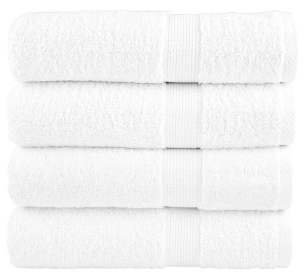 Prémiové ručníky do sprchy SOLUND 4 ks bílé 70 x 140 cm 600 g/m² 137129