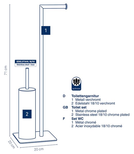 WC SADA - ŠTĚTKA A DRŽÁK Kela - WC štětky, Online Only