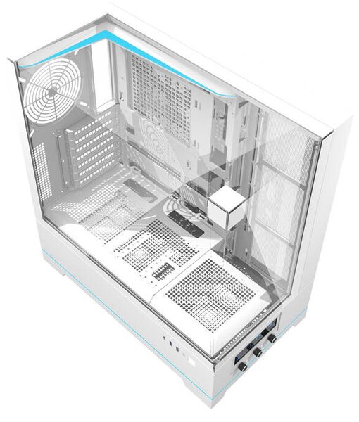 Počítačová skříň Darkflash DY450 bez ventilátorů (bílá)