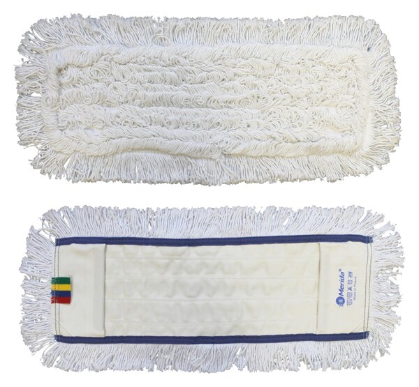 Mop s kapsami Optimum, 50 cm - bavlna, bílá