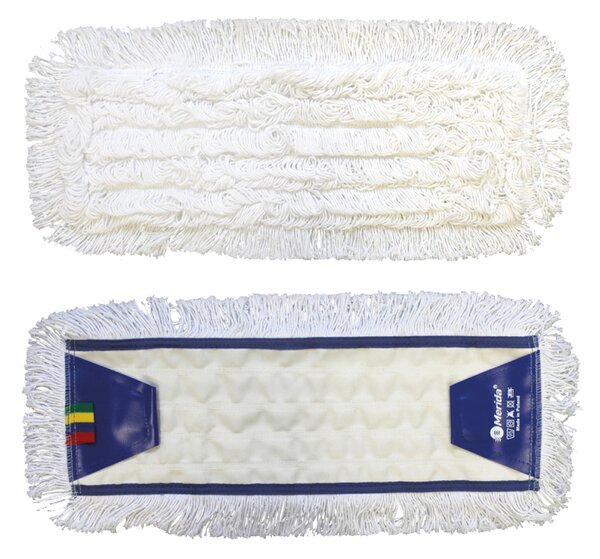 Mop se záložkami Optimum, 50 cm - bavlna, bílá