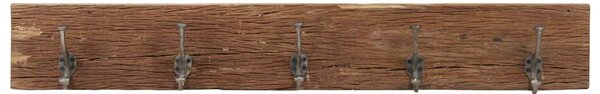 Věšák do předsíně s 5 háčky 100 x 2,5 x 15 cm recyklovaný masiv