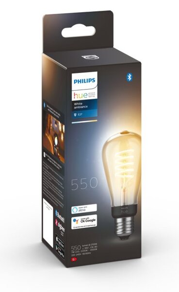 Hue WA Filamentová LED žárovka E27 ST64 7W 550lm 2200-4500K IP20