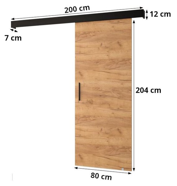 Posuvné dveře 80 cm Slavdro 3 (craft gold + white matt)