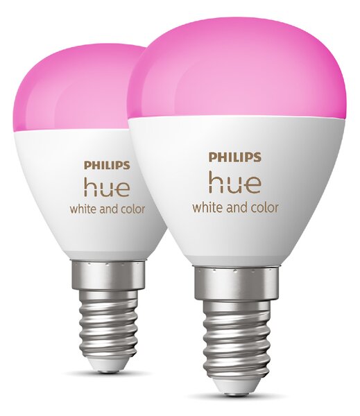 HUE SET 2x WACA LED Luster žárovka E14 5,1W 470lm K IP20, stmívatelné
