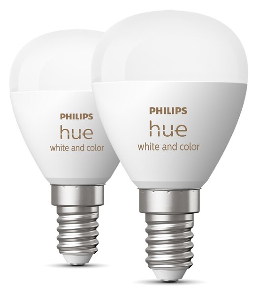 HUE SET 2x WACA LED Luster žárovka E14 5,1W 470lm K IP20, stmívatelné
