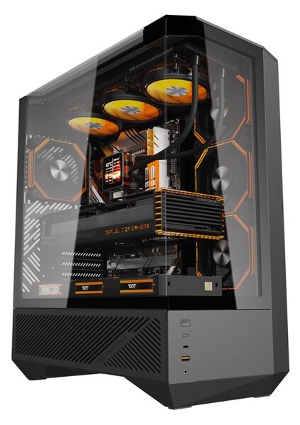 Počítačová skříň Darkflash DY460 (černá) + 4 ventilátory ARGB