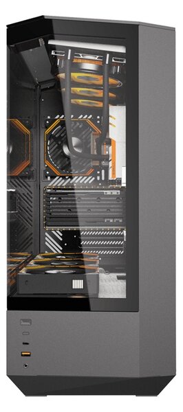 Počítačová skříň Darkflash DY460 (černá) + 4 ventilátory ARGB