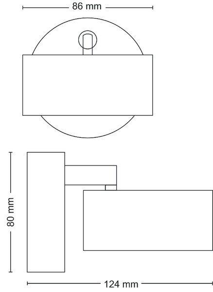 Bracia bodové svítidlo LED 5,5W 550lm 2700K IP20, bílé