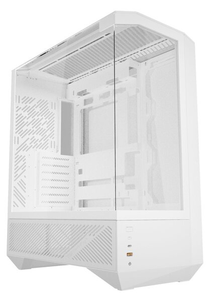 Počítačová skříň Darkflash DY460 (bílá) + 4 ventilátory ARGB