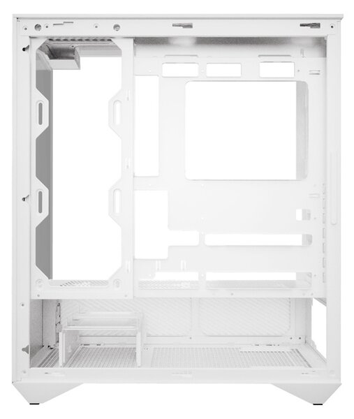 Počítačová skříň Darkflash DY460 (bílá) + 4 ventilátory ARGB