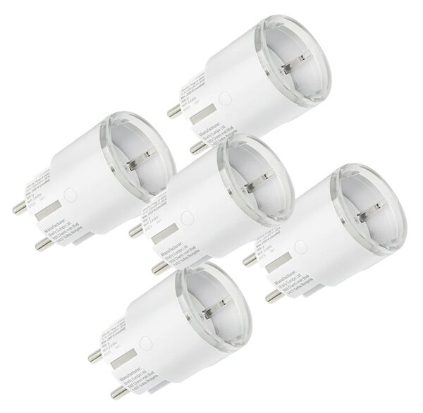 Sada 5 chytrých zásuvek Shelly Plug S MTR Gen3 12A (bílá)