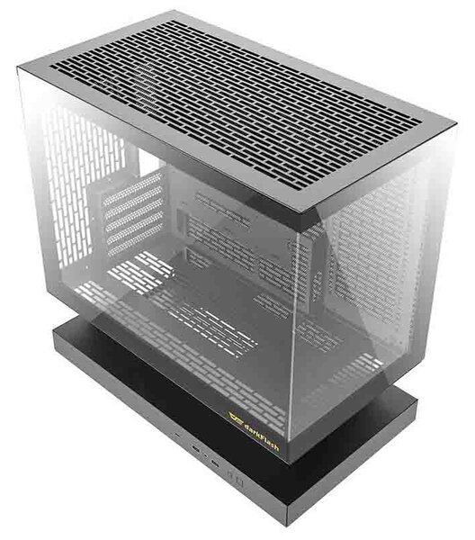 Počítačová skříň Darkflash F1 (černá) + 6 ventilátorů ARGB