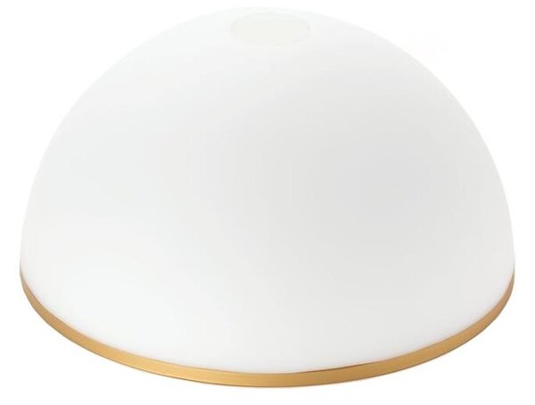Náhradní sklo k lustru a stojací lampě OLD LAMP E27 pr. 30 cm bílá/zlatá