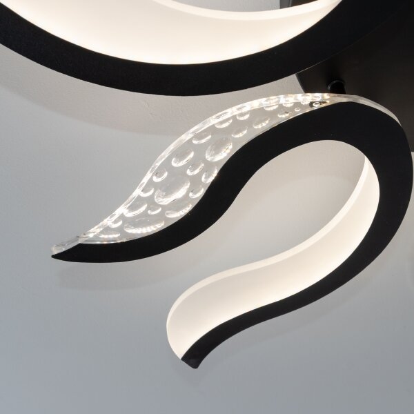 Brilagi - LED Stmívatelný přisazený lustr TWIST LED/65W/230V 3000-6500K černá+DO