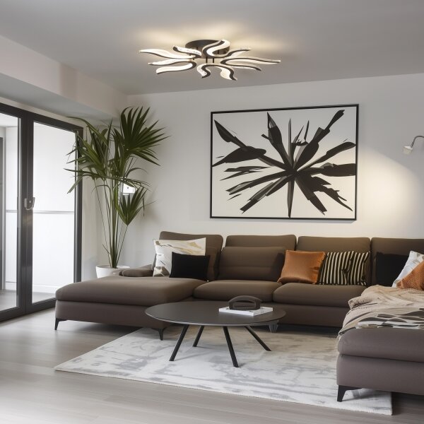 Brilagi - LED Stmívatelný přisazený lustr TWIST LED/65W/230V 3000-6500K černá+DO