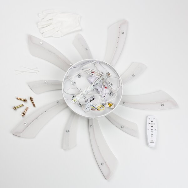 Brilagi - LED Stmívatelný přisazený lustr TWIST LED/55W/230V 3000-6500K bílá +DO