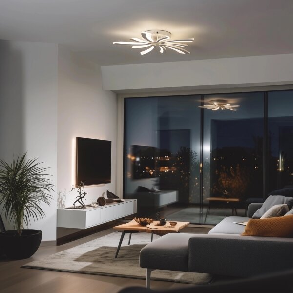 Brilagi - LED Stmívatelný přisazený lustr TWIST LED/55W/230V 3000-6500K bílá +DO