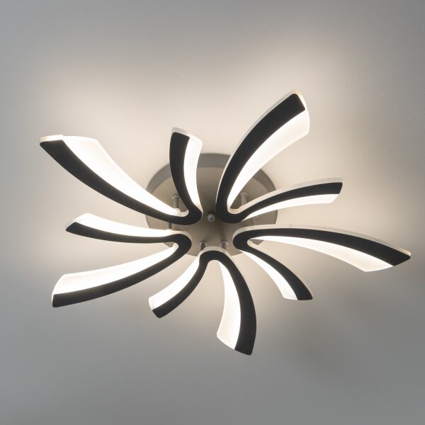 Brilagi-LED Stmívatelný přisazený lustr TWIST LED/55W/230V 3000-6500K antraci+DO