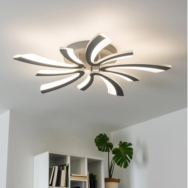Brilagi-LED Stmívatelný přisazený lustr TWIST LED/55W/230V 3000-6500K antraci+DO