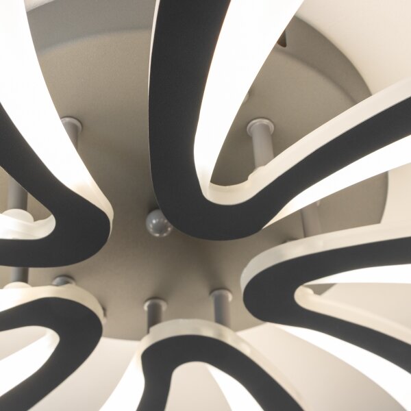 Brilagi-LED Stmívatelný přisazený lustr TWIST LED/55W/230V 3000-6500K antraci+DO