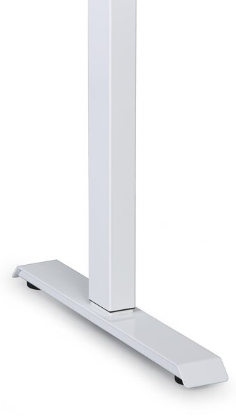 Výškově nastavitelný stůl, 120x80 cm, 1 motor, bílá podnož, šedá