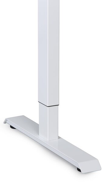 Výškově nastavitelný stůl, 180x80 cm, 1 motor, bílá podnož, grafit