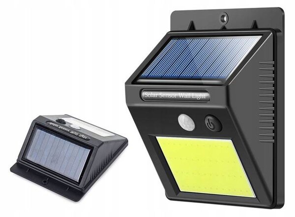 Verk 01391 Solární venkovní 48 LED COB osvětlení s pohybovým senzorem