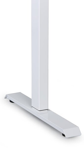 Ergonomický výškově nastavitelný stůl, 180x120 cm, 1 motor, L/P, bílá podnož, třešeň