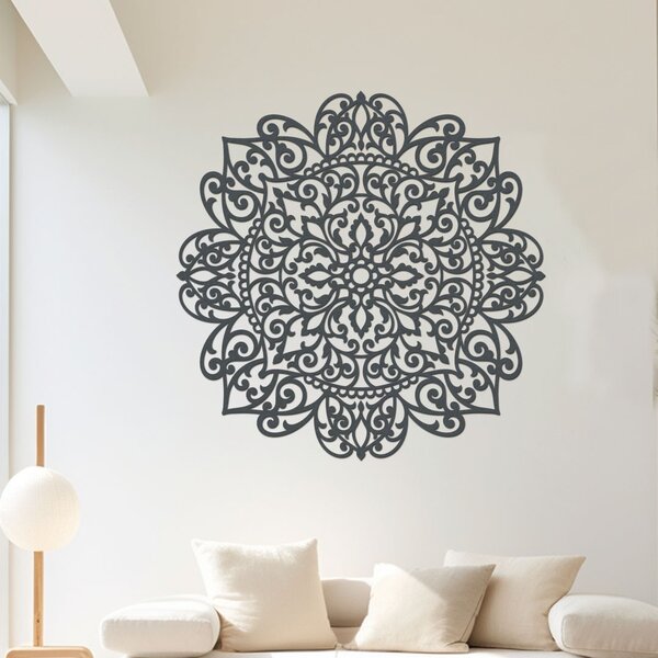 Mandala na zeď BEZPODMINEČNÁ LÁSKA Zvolte barvu dekoru: Černá | Rozměry Ø (cm): 40