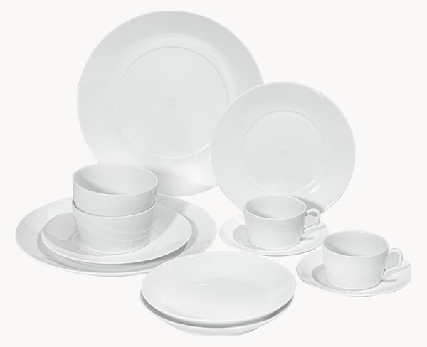 Sada ručně vyrobeného porcelánového nádobí Cosmopolitan, pro 2 osoby (14 dílů)