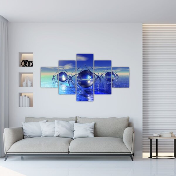 Obraz abstrakce - voda (125x70 cm)
