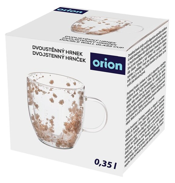 Dvoustěnný hrnek DOUBLE květy 0,35 l